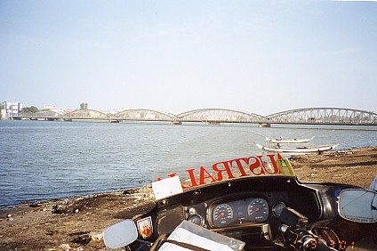 This bridge relocated, it used to span the Danube River