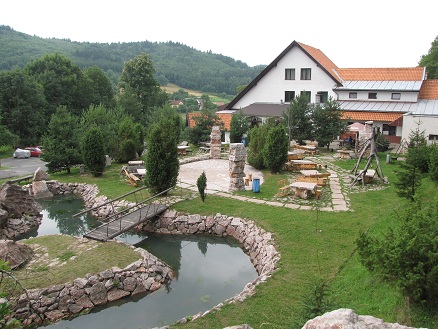 Our accommodation at the hillside wellness centre in the mountains