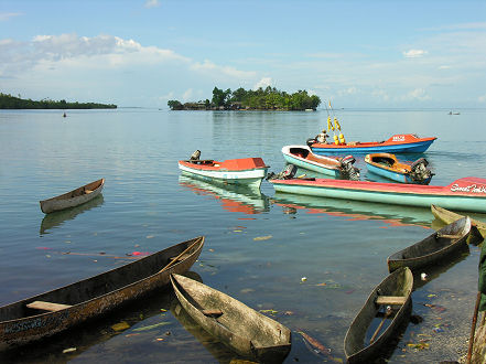 Man made island off Auki