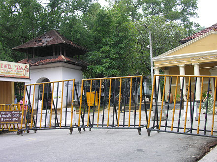 Security barriers in Kandy and Colombo