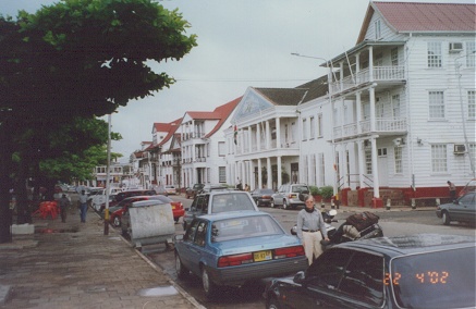 Dutch architecture in these wooden houses, reminiscent of their colony