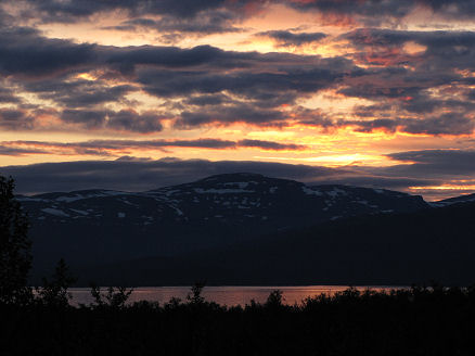 Sunset, just above the Arctic Circle