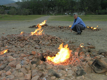 Naturally occurring methane gas fires