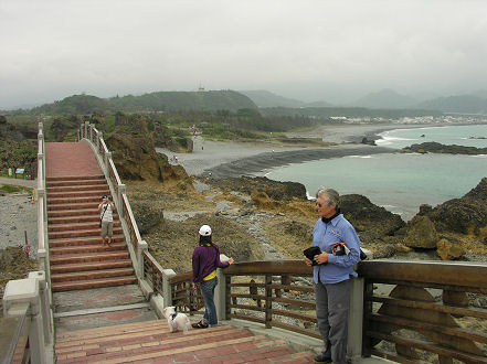 Eight humped walking bridge across to islands