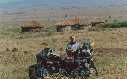 Maasai huts overlooking their grazing lands