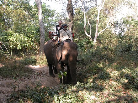 Riding an elephant by ourselves near Kao Yai National Park
