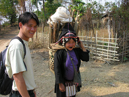 Our guide and lady from the Ann tribe in Myanmar