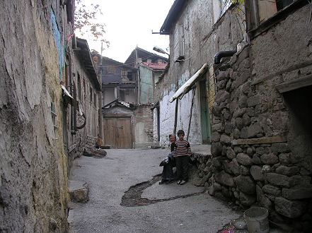 Small street up near the Citadel, old Ankara