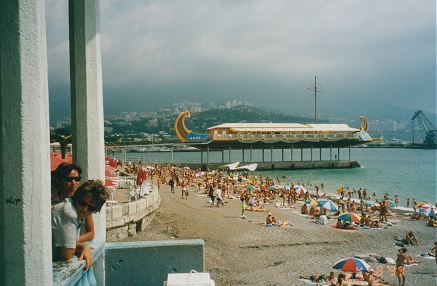 The Crimean beachside on a summers day