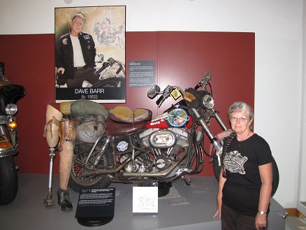 Dave Barr's
          display at the American Motorcycle Association Hall of Fame