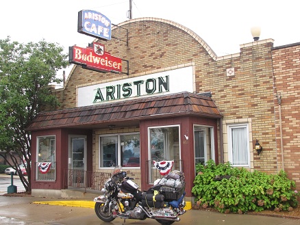 The Ariston Cafe, actually more a restaurant, and
          great liver and bacon