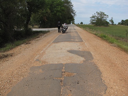 A small section of the
          original 9 foot wide concrete road