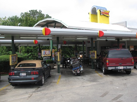 The Sonic Drive In, a meal in the car, a
          favourite in Oklahoma