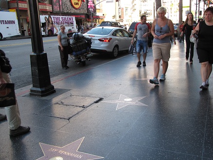 Star
          studded footpath on Hollywood Boulevard