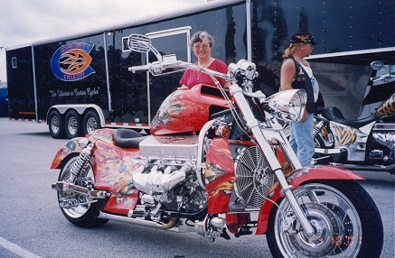 A V8 motorcycle, the biggest production bike