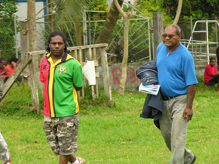 Flag shirts were popular on the day