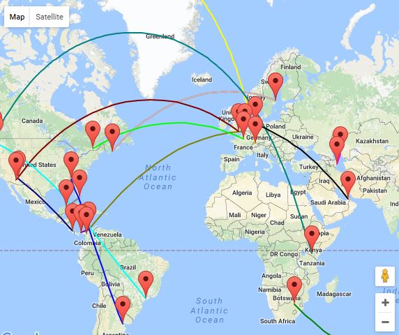 Sample shipping database results