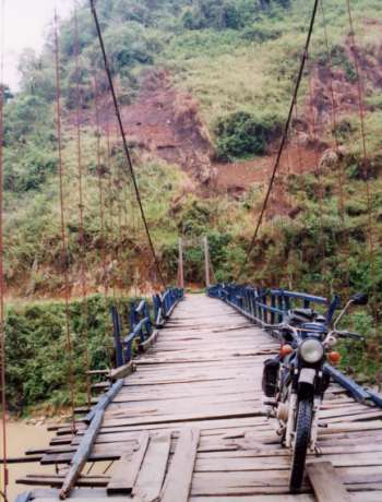 Not all the roads up along the border were paved. 
