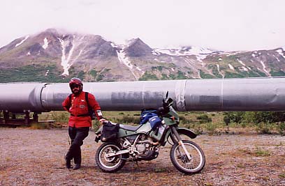 The top of the mountains behind me were being peppered with snow, and this was July 1.