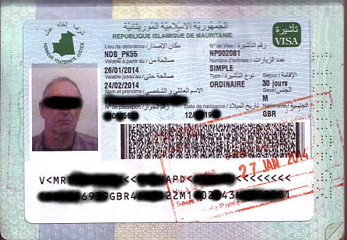 mauritania travel visa
