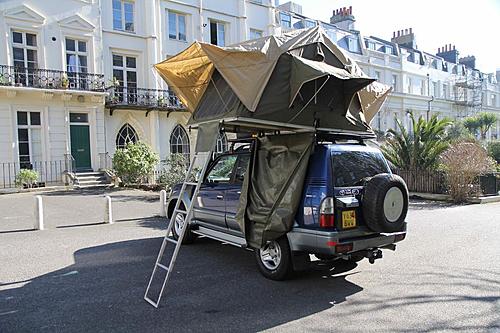 Expedition-ready Toyota Land Cruiser 95 (Colorado/Prado) for sale in UK-roof-tent-back-and-ladder.jpg
