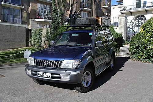 Expedition-ready Toyota Land Cruiser 95 (Colorado/Prado) for sale in UK-front-left.jpg