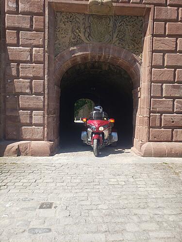 The Ride - Texas headed north and east, way east-enter-castle-on-bike.jpg