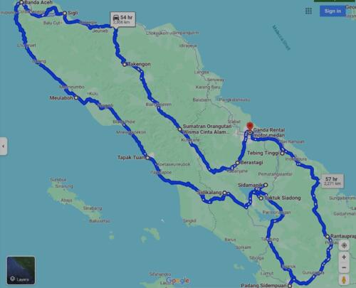 North Sumatra-overall-route-northen-sumatra-screenshot
