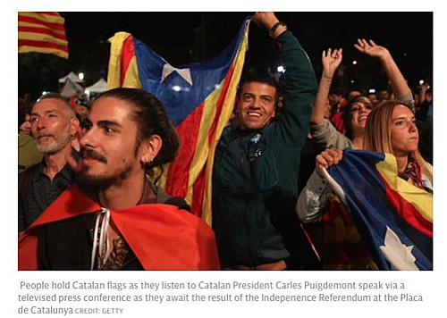 Catalans camp at voting sites-NY Times-screen-shot-2017-10-02