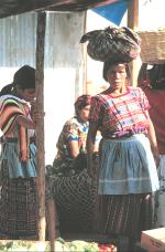 Indian woman in market, Guatemala City.