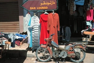 Mopeds are a popular means of transport in Gafsa, Tunisia