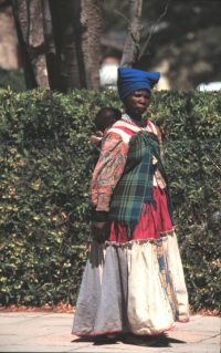 Herero woman in traditional dress - Namibia