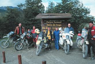 Motley crew at end of the road, next stop - Antarctica! 