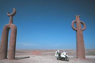 Sculptures in the Atacama Desert, Chile.