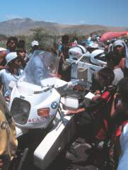 locals swarm around after we fell in the river