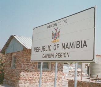 Border crossing - Botswana to Namibia.