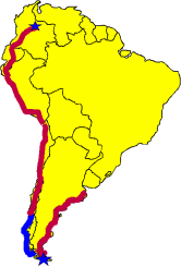 South America Route, December, 1997, to April, 1998
