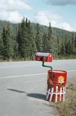 Mailbox on the Alaska Highway.