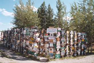 Sign forest ,Yukon.