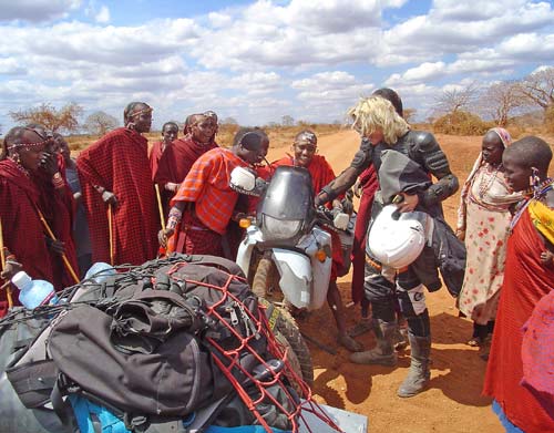 Merritt meeting the Masai.