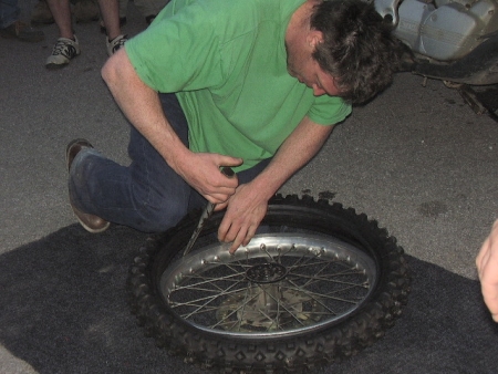 Tire changing contest was very popular!