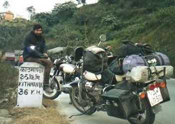 Moto Guzzi Mike at Kathmandu 36km Post