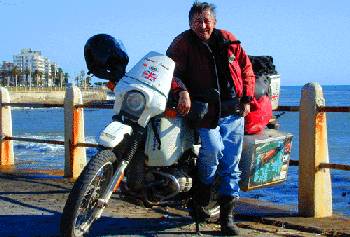 Ted Simon in Cape Town.