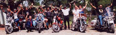 Latin American Motorcycle Association (LAMA) welcoming committee.