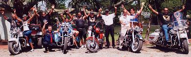 Latin American Motorcycle Association (LAMA) welcoming committee.