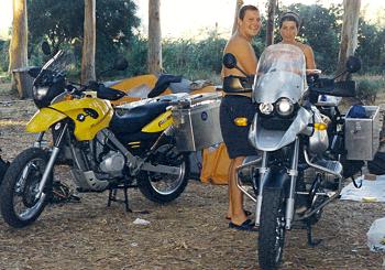 Maarten (Netherlands on BMW GS1150) and Kath (Kathryn Yore, UK on BMW 650GS).