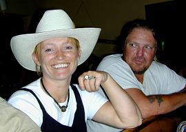 Bente in her first Cowboy hat - Note: you must be connected to the Web to see this image