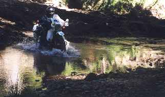 Kevin and Franky, River crossing in Parque Nacionale Tolguaca