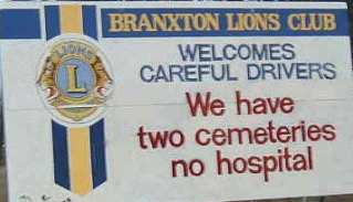 We have two cemeteries, no hospital