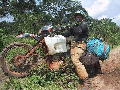 In the mud in Tanzania.